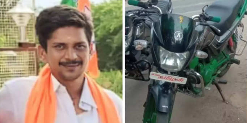 திருட்டு பைக்கில் ஊர் சுற்றிய பாஜக பிரமுகர் கைது..!!