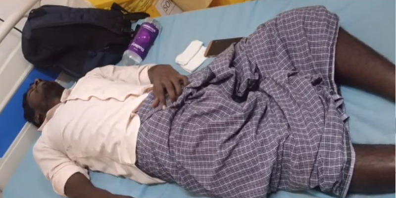 பேருந்தை நிறுத்தாமல் சென்ற ஓட்டுநர்: ஆத்திரத்தில் கீழே குதித்த இளைஞர்!