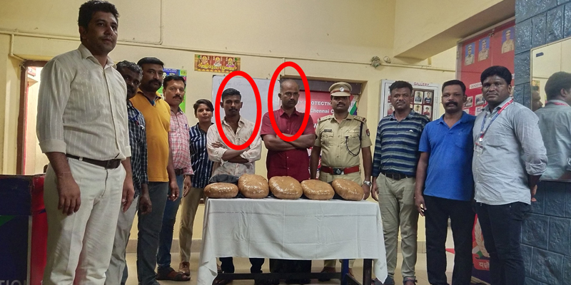 ரயிலில் 12.5 கிலோ கஞ்சா கடத்தி வந்த இருவர் கைது!