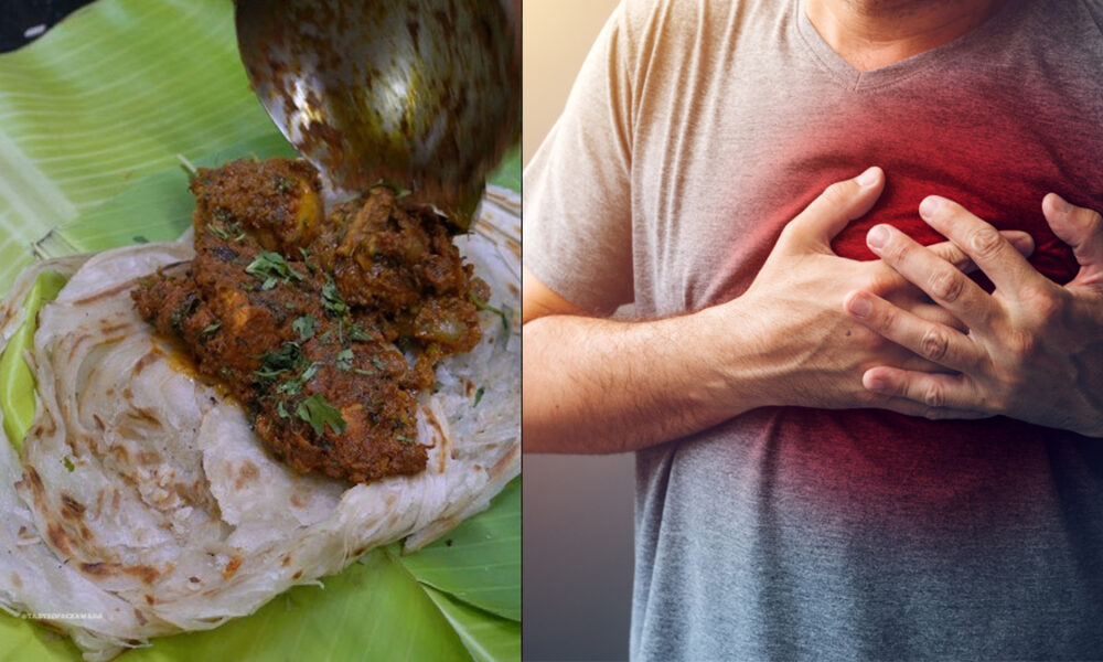 பரோட்டா சாப்பிட்ட நபர் மாரடைப்பு ஏற்பட்டு மரணம்..!!